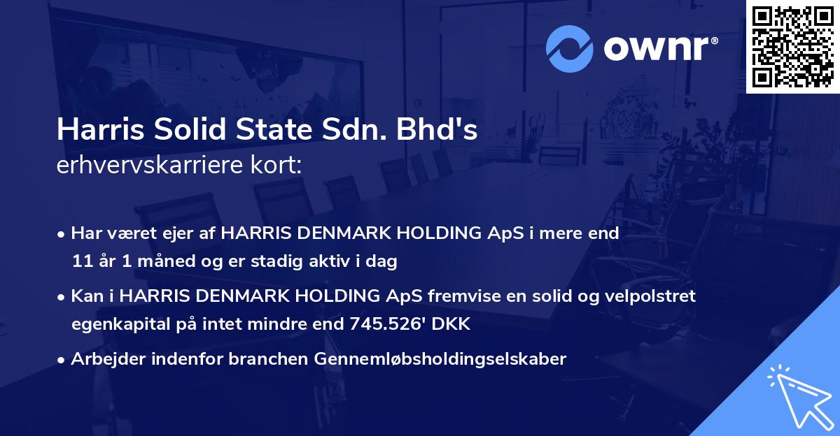 Harris Solid State Sdn. Bhd's erhvervskarriere kort