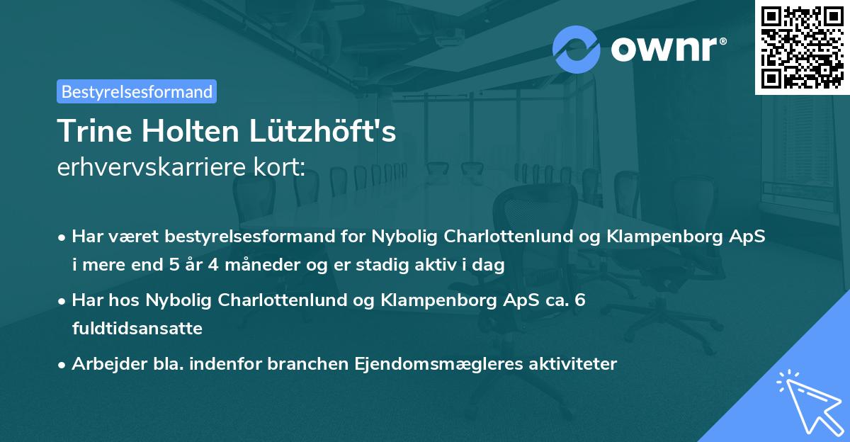 Trine Holten Lützhöft's erhvervskarriere kort