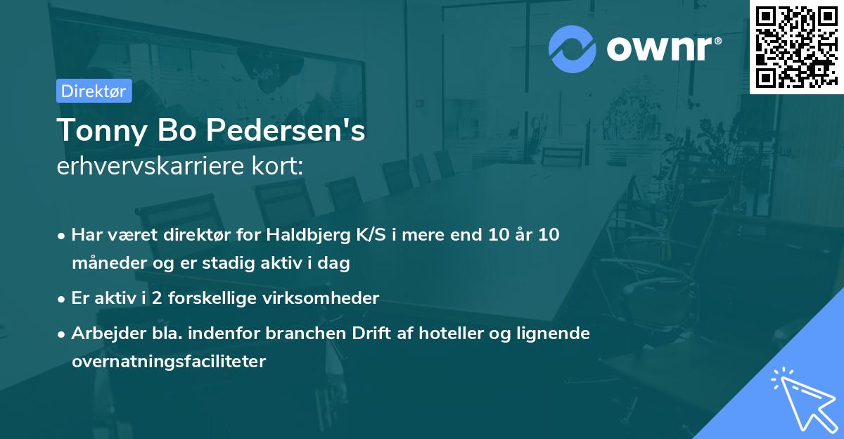 Tonny Bo Pedersen's erhvervskarriere kort