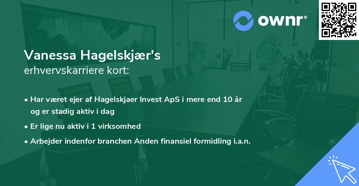 Vanessa Hagelskjær's erhvervskarriere kort