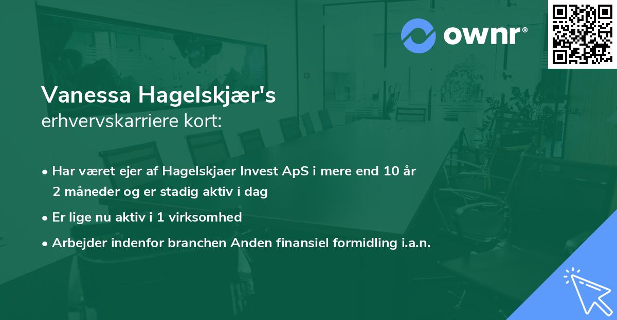 Vanessa Hagelskjær's erhvervskarriere kort