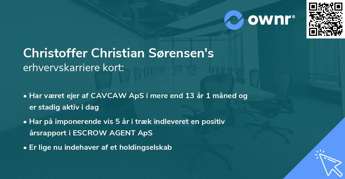 Christoffer Christian Sørensen's erhvervskarriere kort