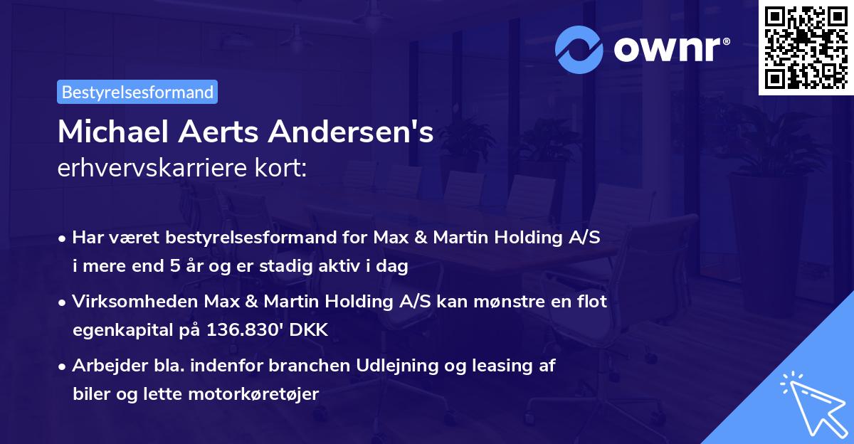 Michael Aerts Andersen's erhvervskarriere kort