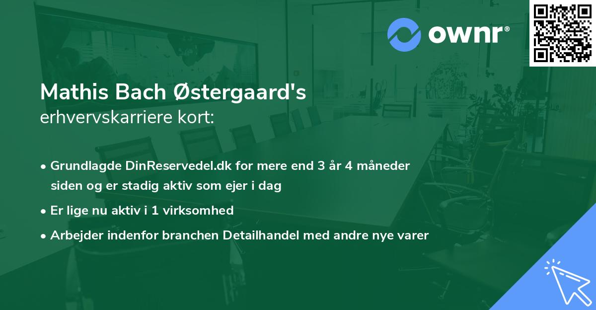 Mathis Bach Østergaard's erhvervskarriere kort