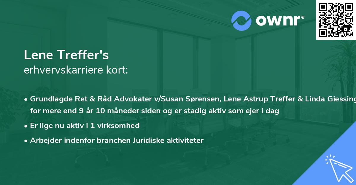 Lene Treffer's erhvervskarriere kort