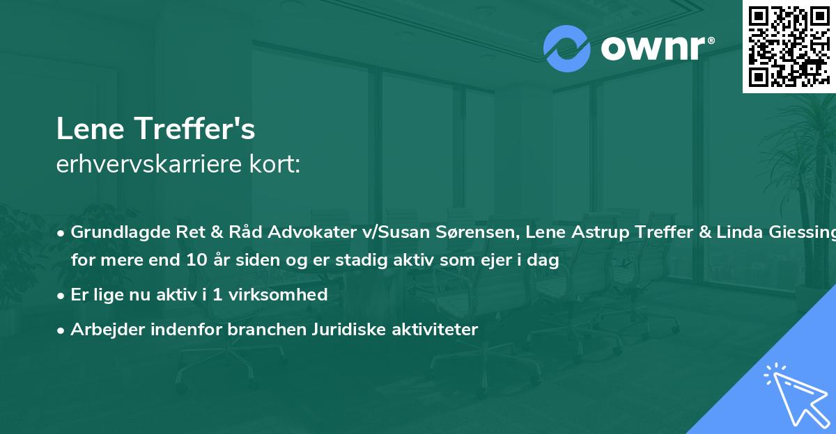 Lene Treffer's erhvervskarriere kort