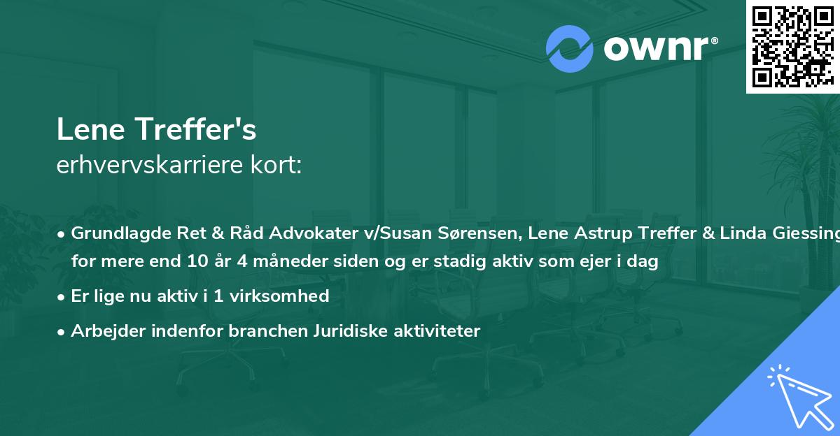 Lene Treffer's erhvervskarriere kort