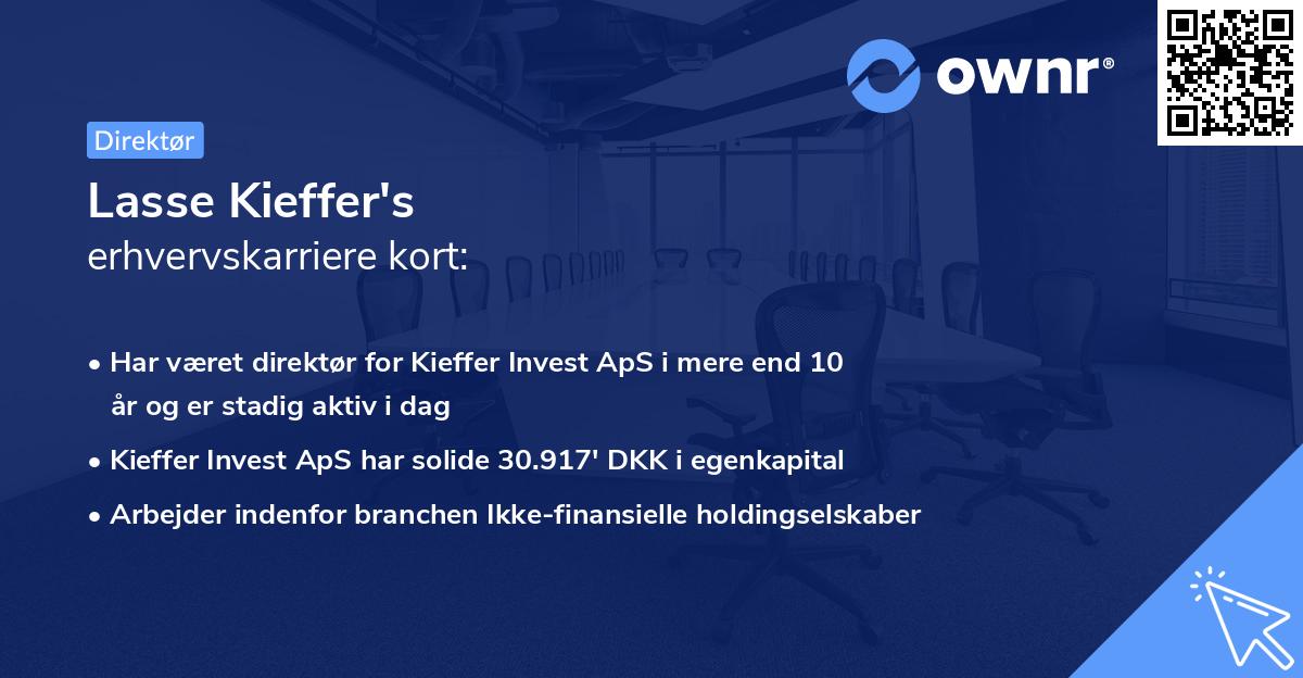 Lasse Kieffer's erhvervskarriere kort