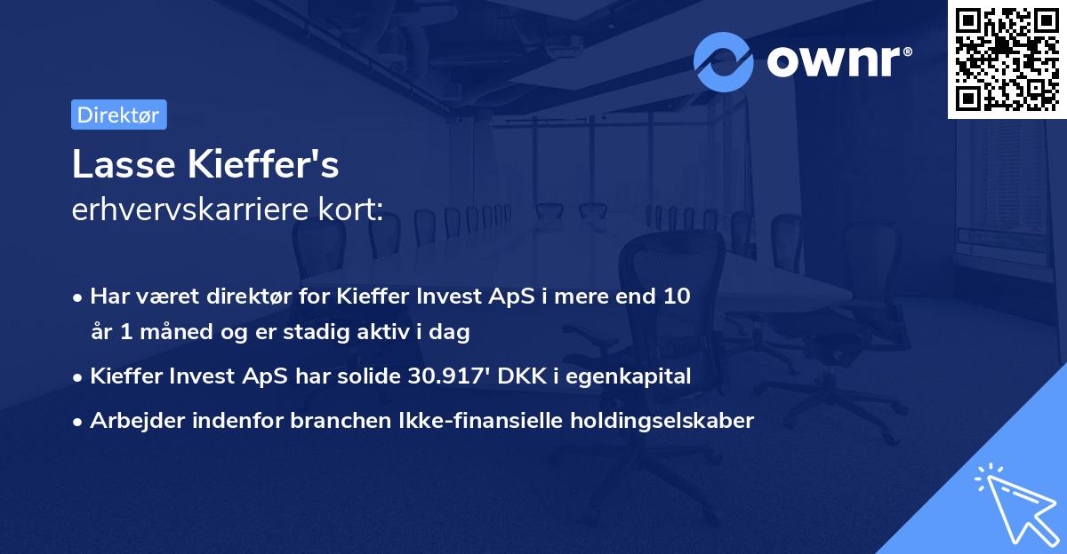 Lasse Kieffer's erhvervskarriere kort