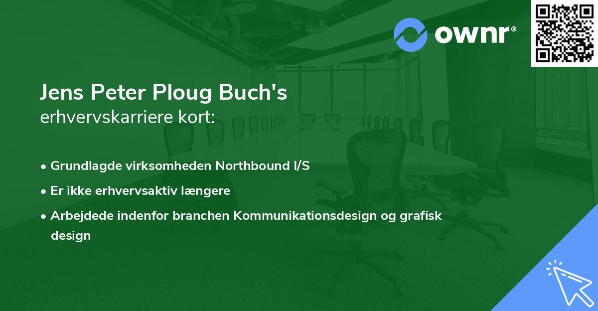 Jens Peter Ploug Buch's erhvervskarriere kort