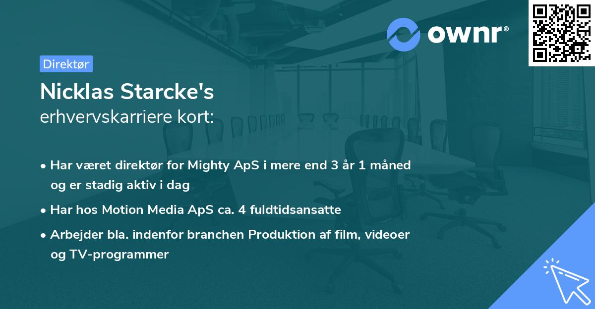 Nicklas Starcke's erhvervskarriere kort