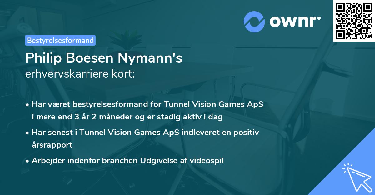 Philip Boesen Nymann's erhvervskarriere kort