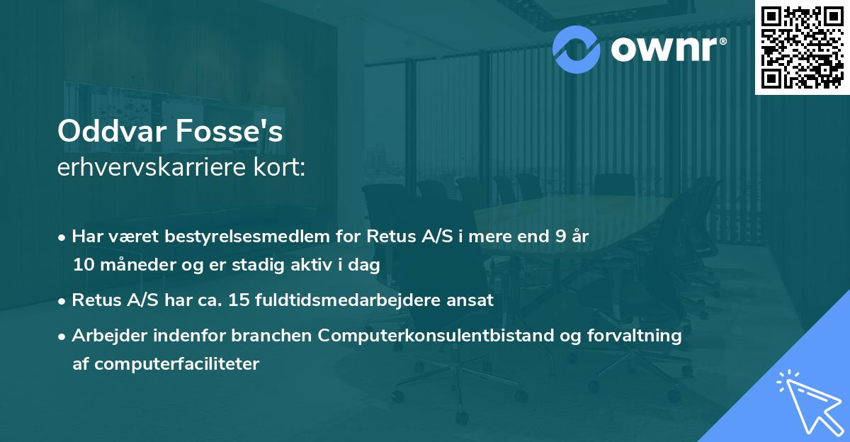 Oddvar Fosse's erhvervskarriere kort