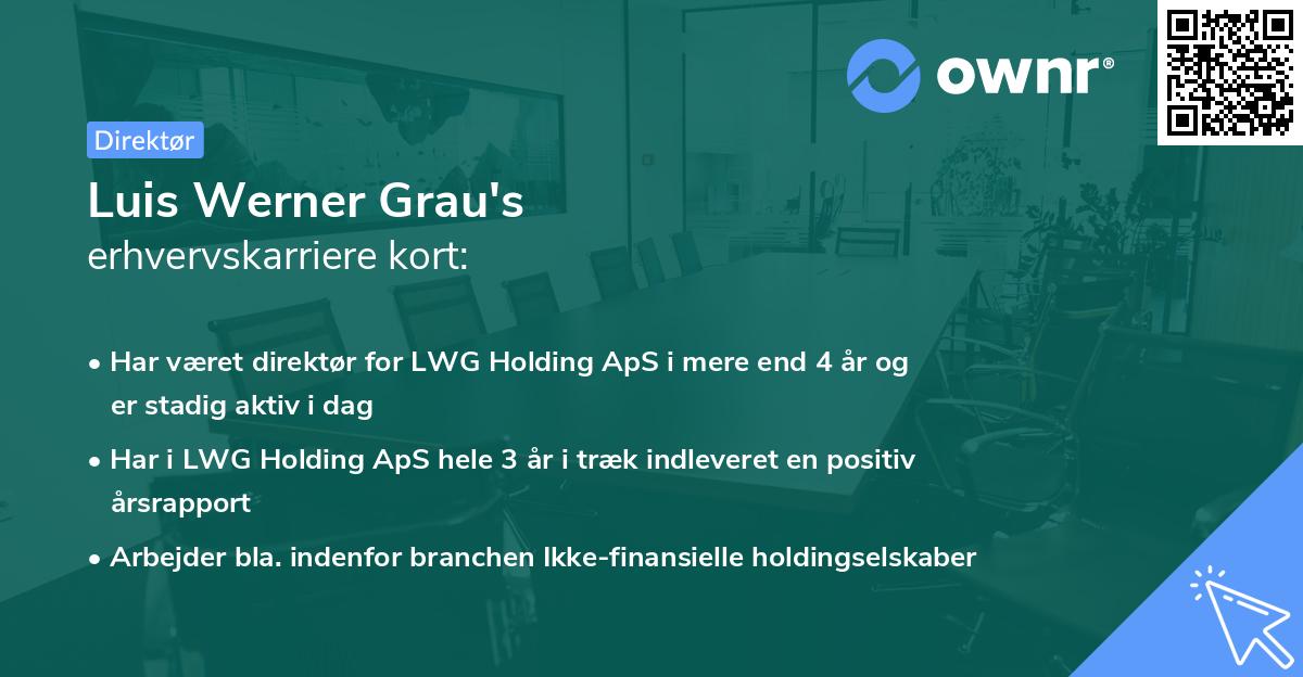 Luis Werner Grau's erhvervskarriere kort