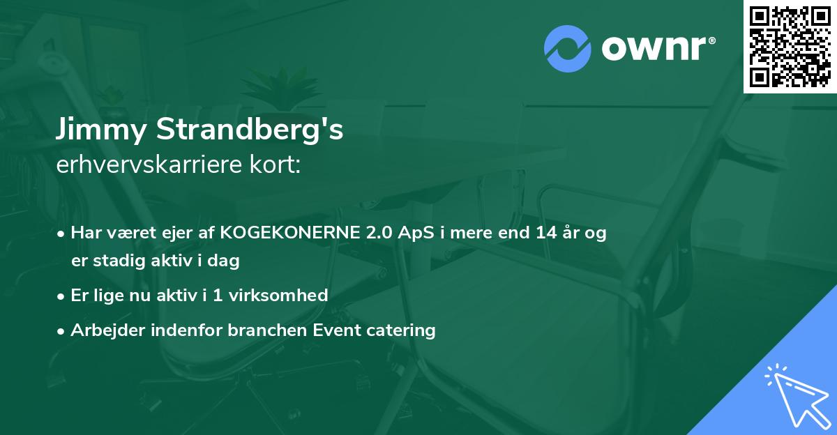 Jimmy Strandberg's erhvervskarriere kort