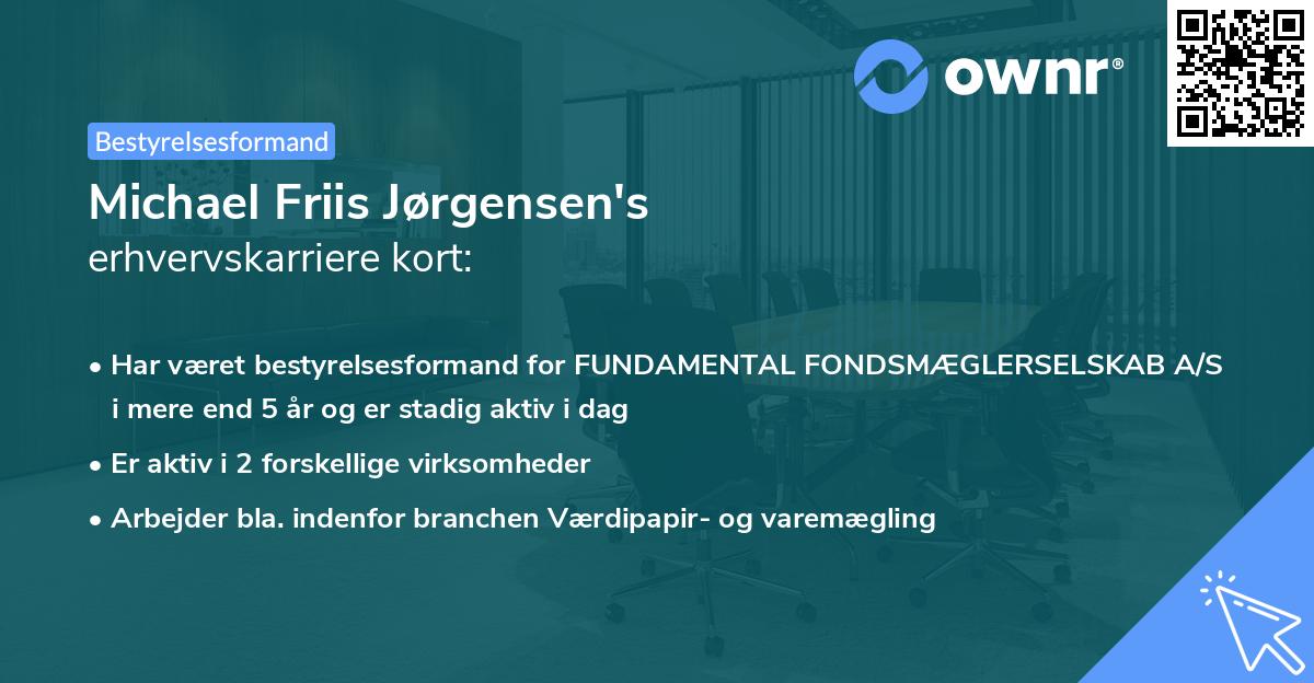 Michael Friis Jørgensen's erhvervskarriere kort