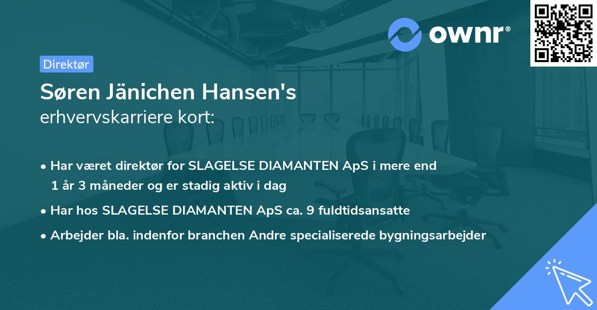 Søren Jänichen Hansen's erhvervskarriere kort