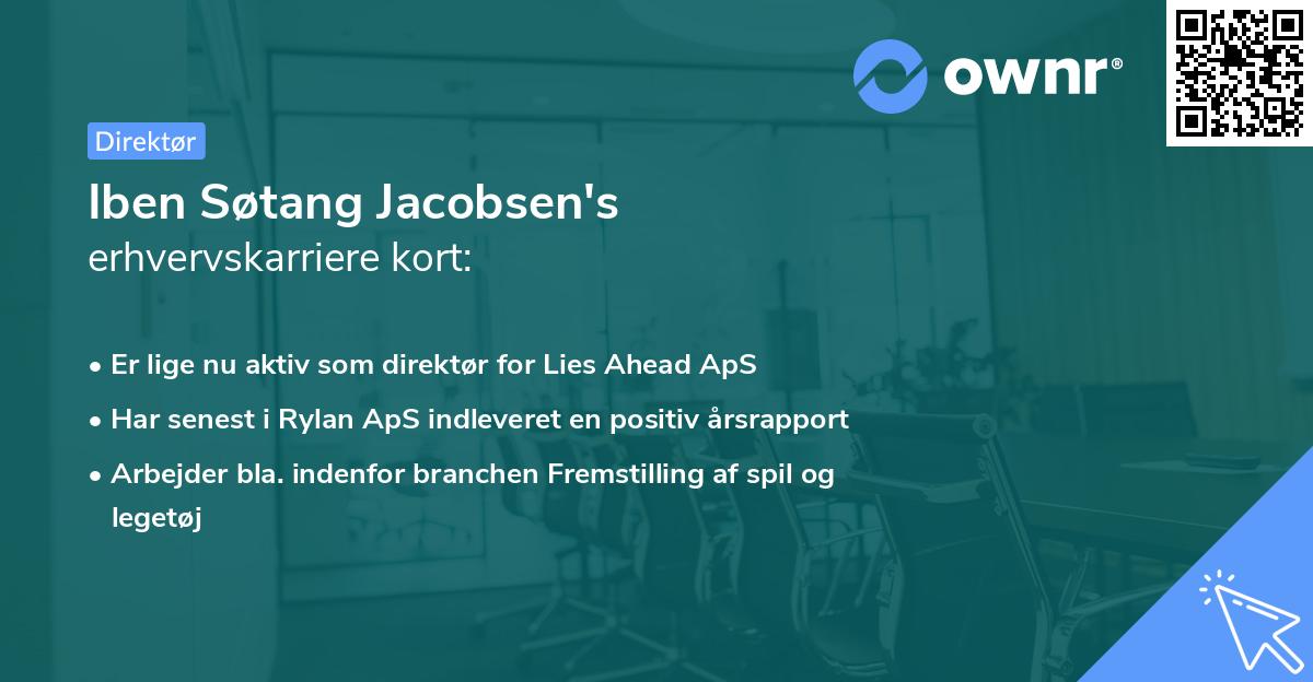 Iben Søtang Jacobsen's erhvervskarriere kort