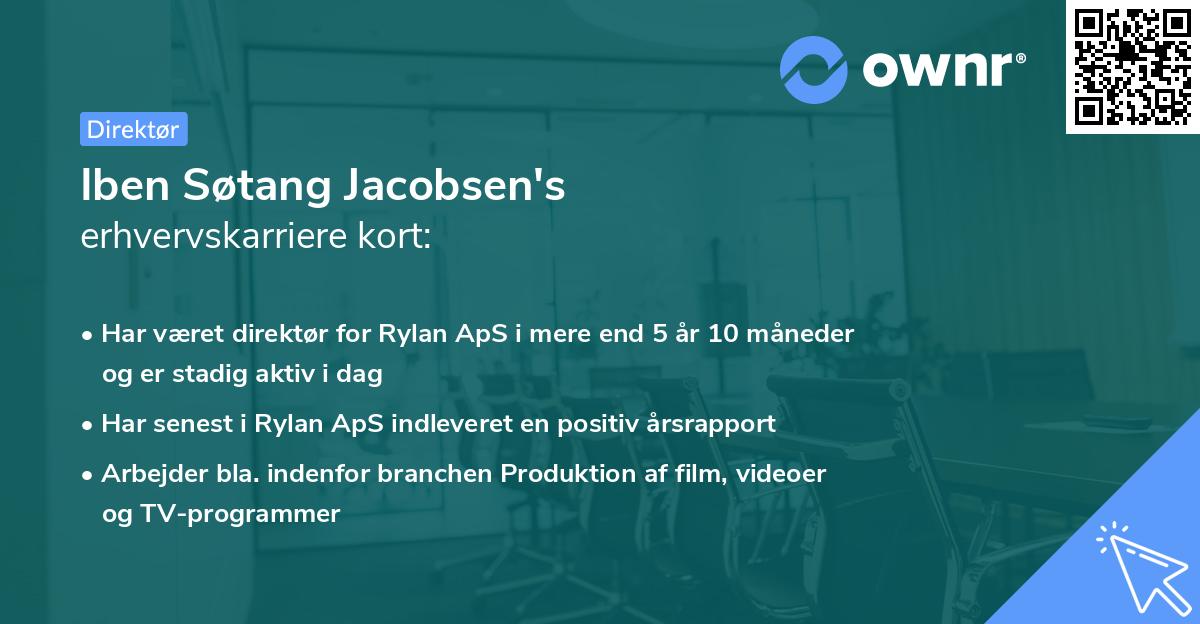 Iben Søtang Jacobsen's erhvervskarriere kort