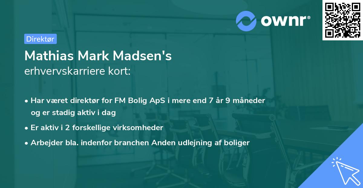 Mathias Mark Madsen's erhvervskarriere kort