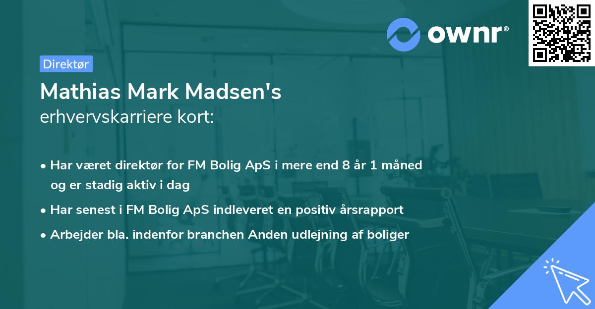 Mathias Mark Madsen's erhvervskarriere kort