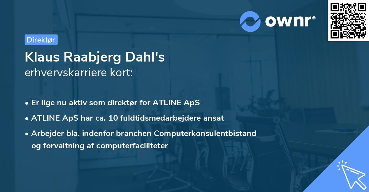 Klaus Raabjerg Dahl's erhvervskarriere kort
