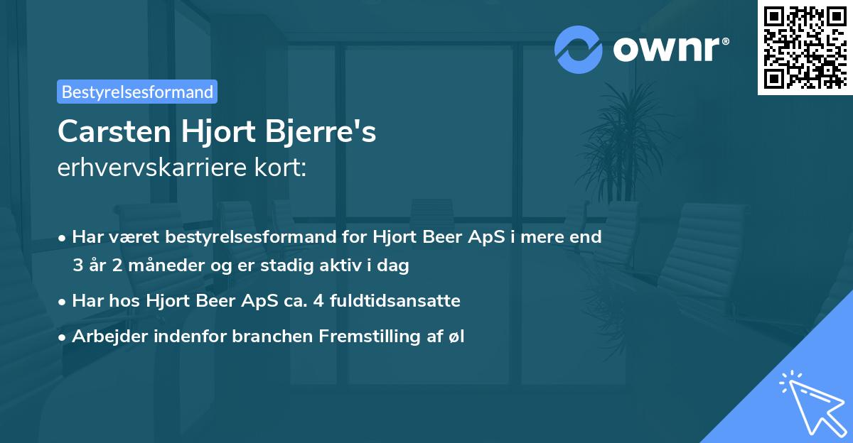 Carsten Hjort Bjerre's erhvervskarriere kort