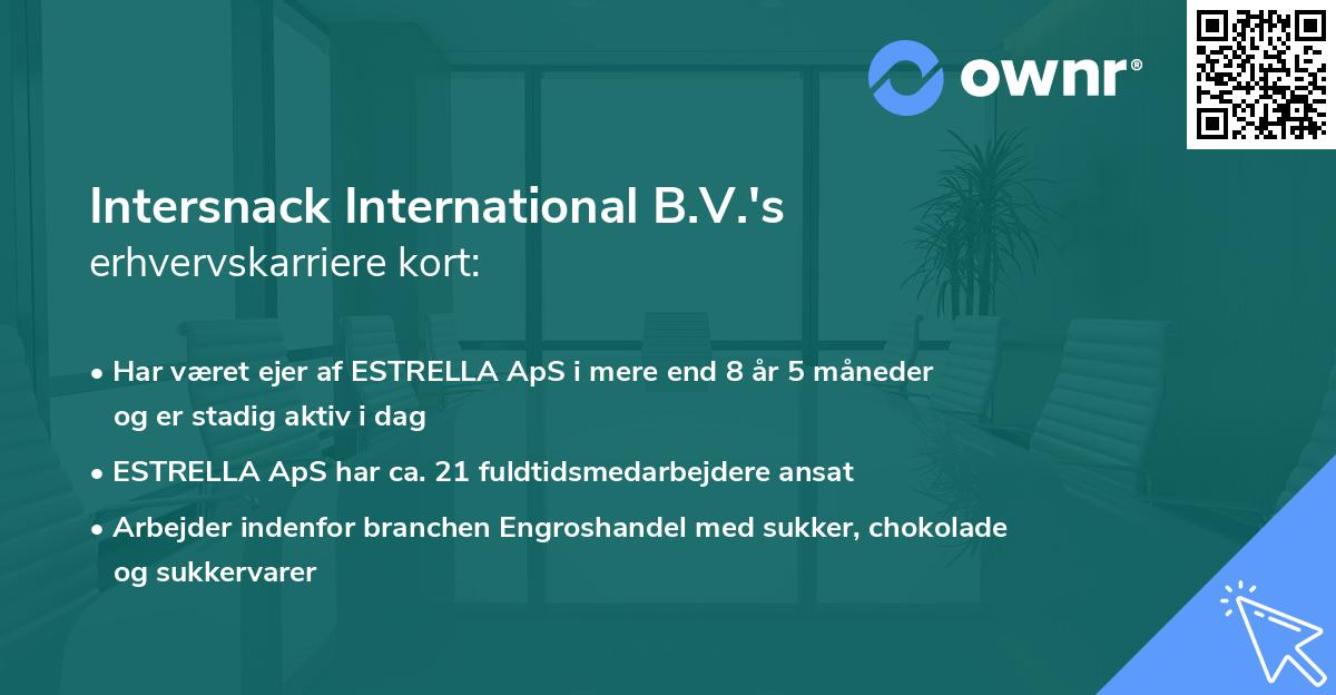 Intersnack International B.V.'s erhvervskarriere kort