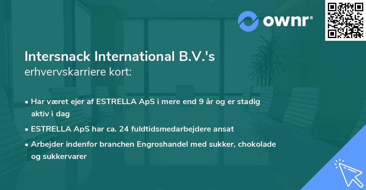 Intersnack International B.V.'s erhvervskarriere kort