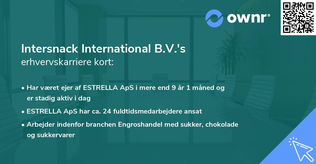 Intersnack International B.V.'s erhvervskarriere kort