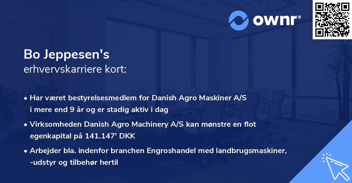Bo Jeppesen's erhvervskarriere kort