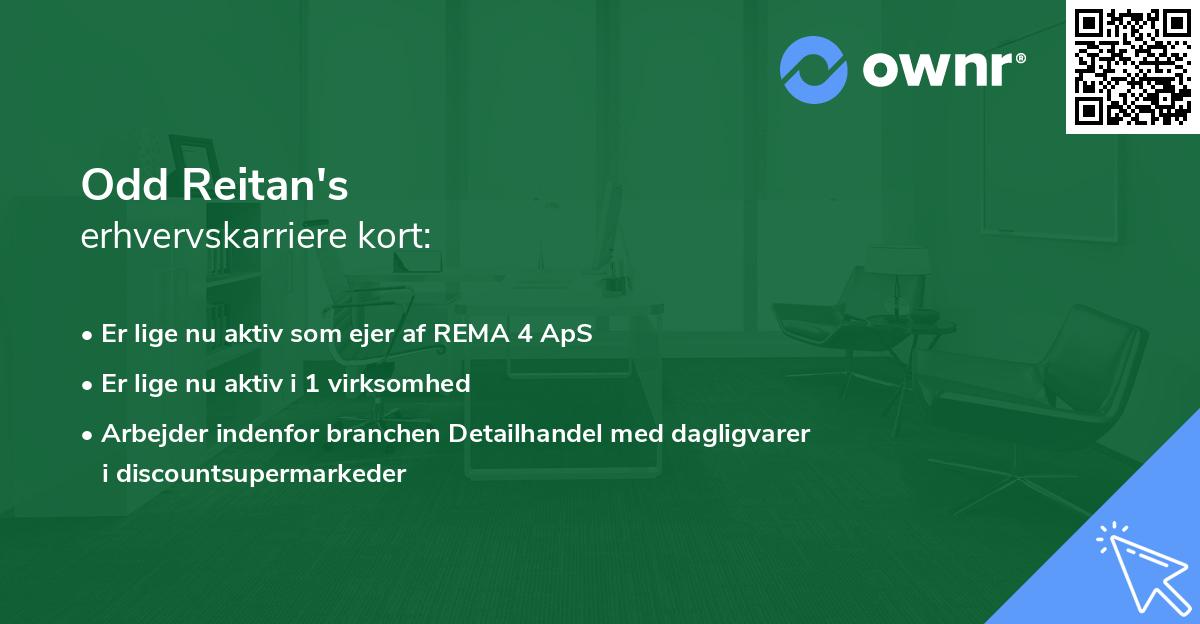 Odd Reitan's erhvervskarriere kort