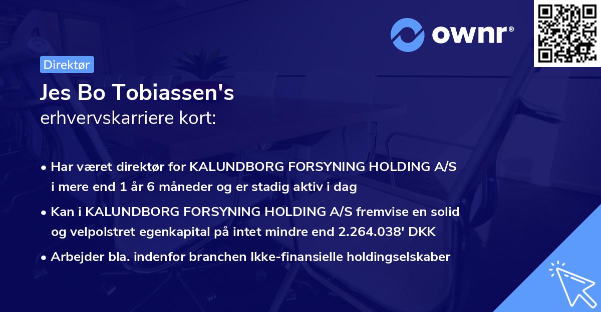 Jes Bo Tobiassen's erhvervskarriere kort