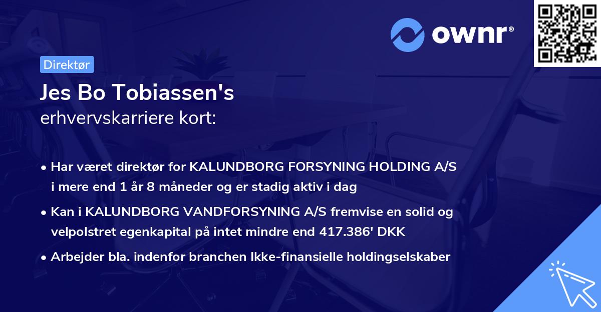 Jes Bo Tobiassen's erhvervskarriere kort