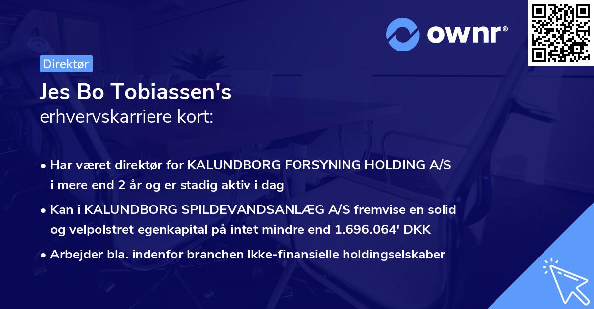 Jes Bo Tobiassen's erhvervskarriere kort