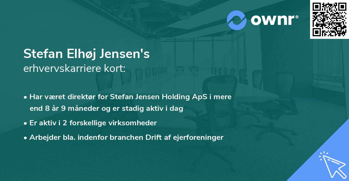 Stefan Elhøj Jensen's erhvervskarriere kort