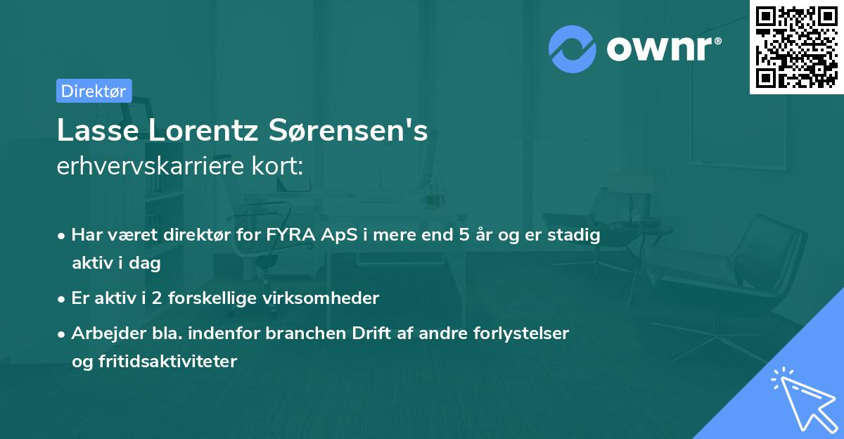 Lasse Lorentz Sørensen's erhvervskarriere kort