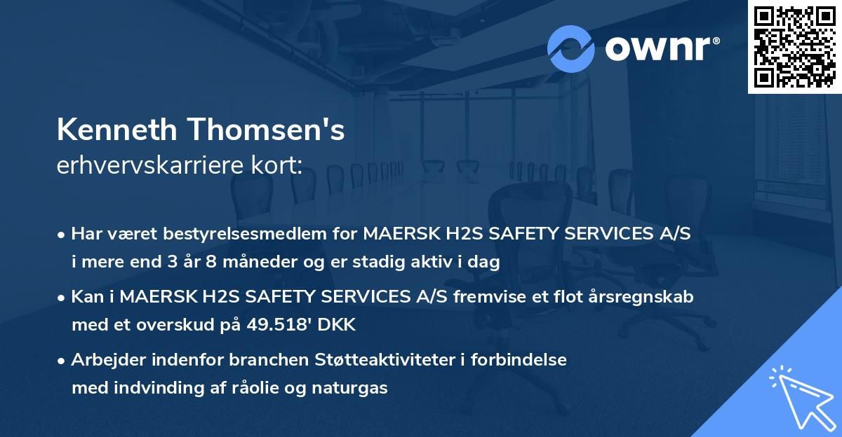 Kenneth Thomsen's erhvervskarriere kort