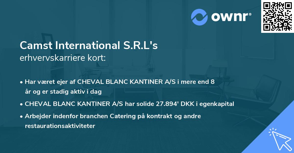 Camst International S.R.L's erhvervskarriere kort