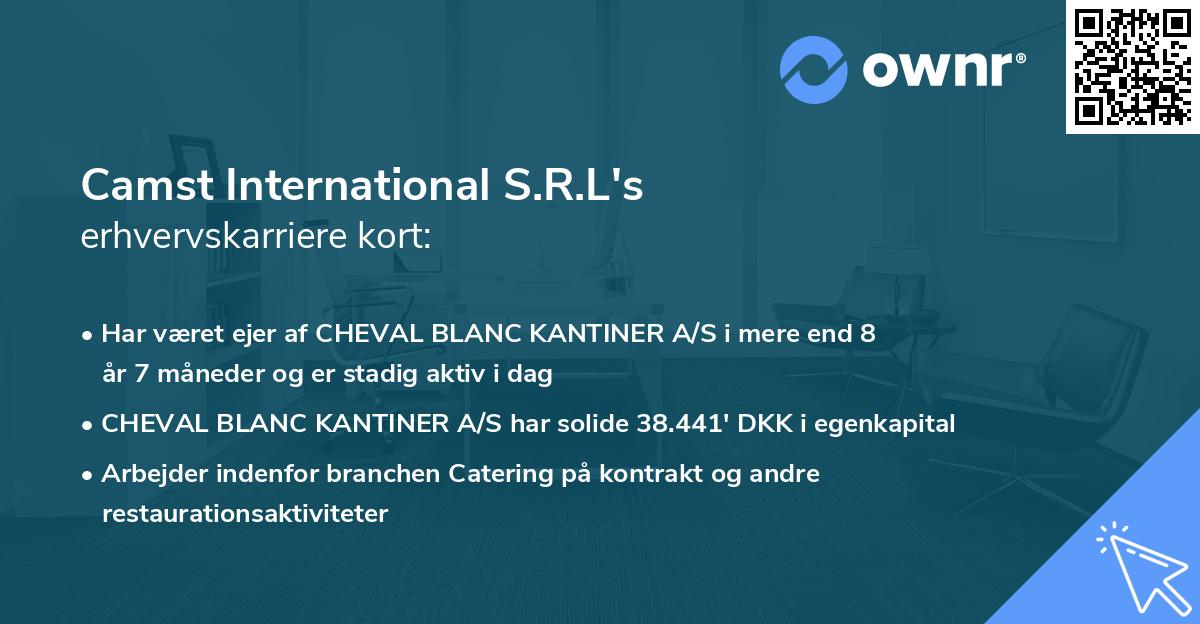 Camst International S.R.L's erhvervskarriere kort