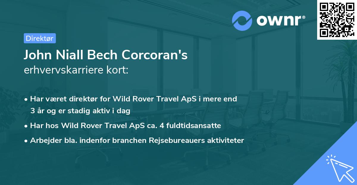 John Niall Bech Corcoran's erhvervskarriere kort