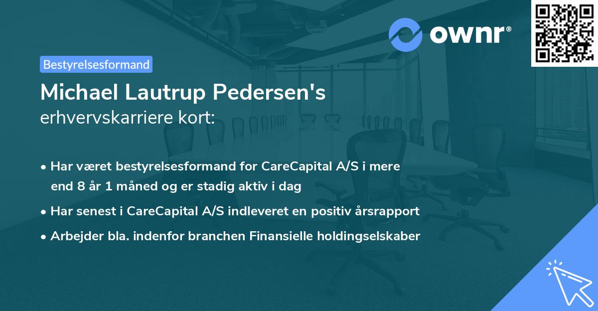 Michael Lautrup Pedersen's erhvervskarriere kort