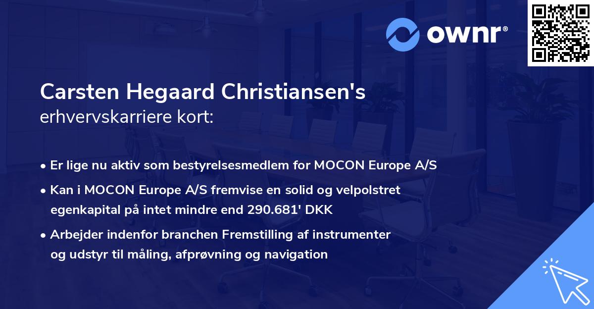 Carsten Hegaard Christiansen's erhvervskarriere kort