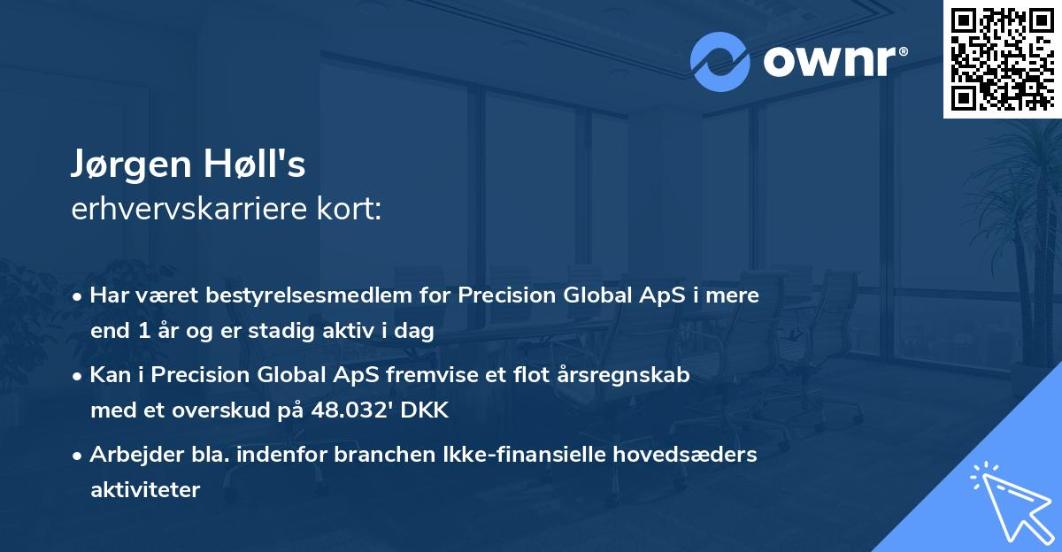 Jørgen Høll's erhvervskarriere kort