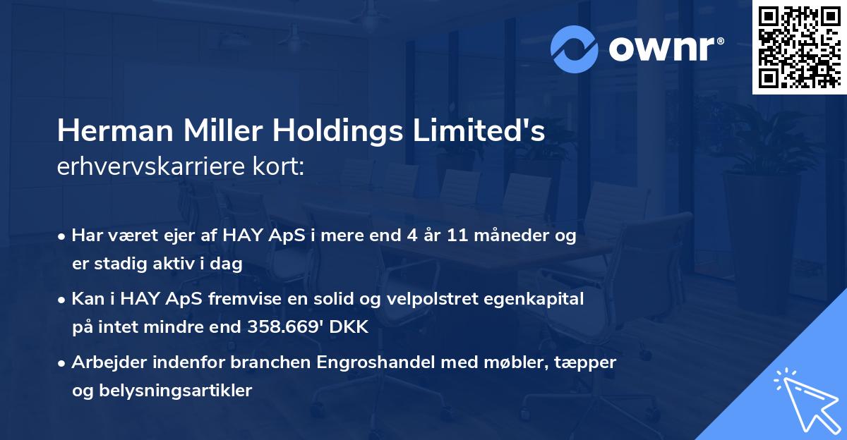 Herman Miller Holdings Limited's erhvervskarriere kort