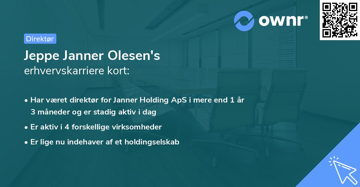 Jeppe Janner Olesen's erhvervskarriere kort