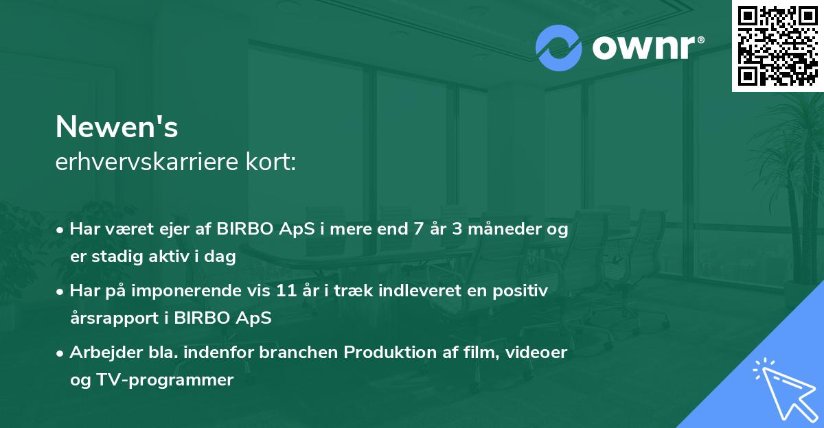 Newen's erhvervskarriere kort