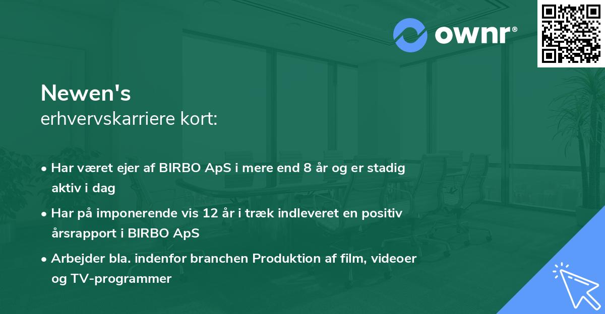 Newen's erhvervskarriere kort