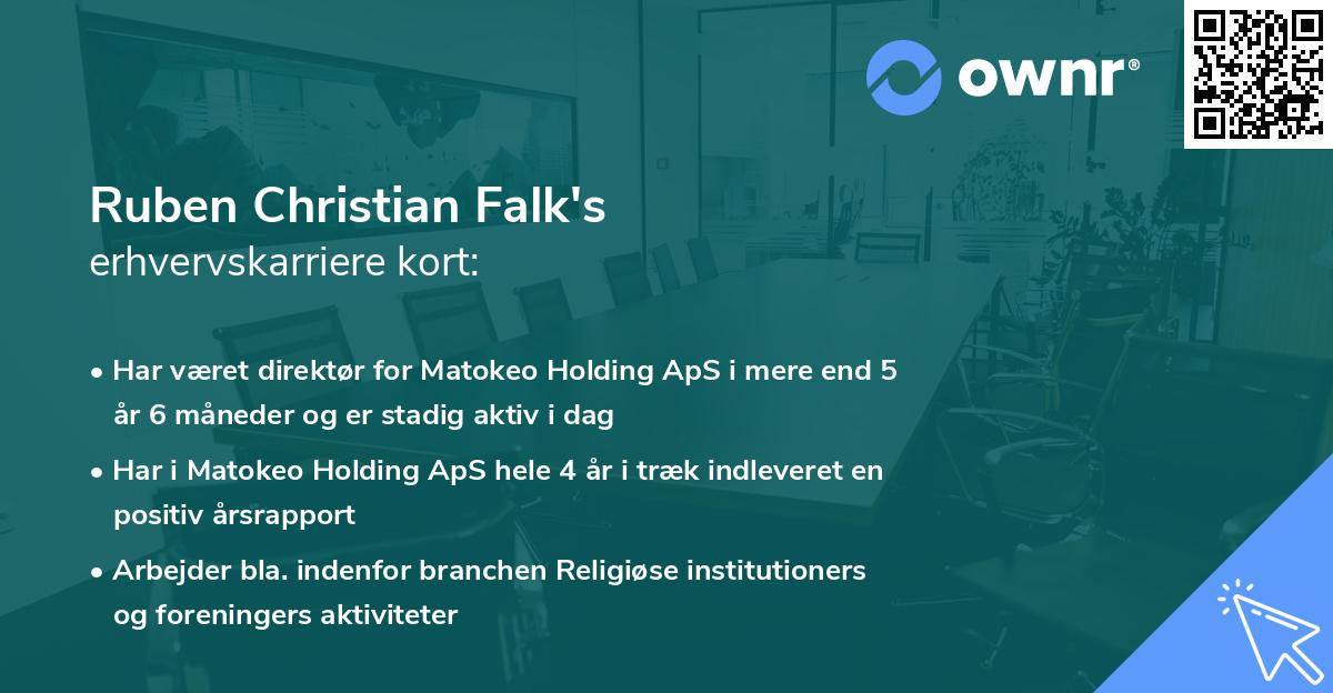 Ruben Christian Falk's erhvervskarriere kort