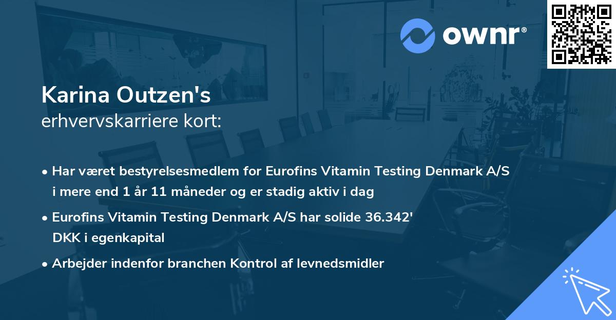 Karina Outzen's erhvervskarriere kort